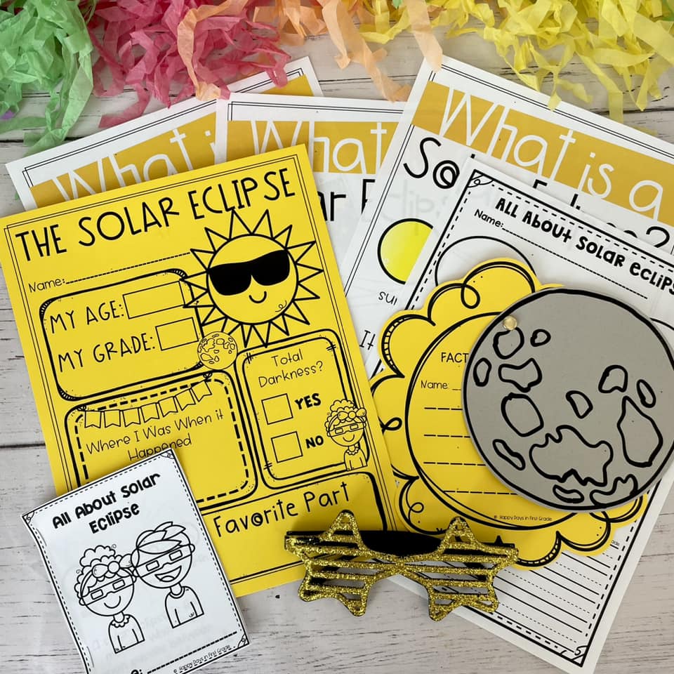 Solar Eclipse Activities for the Classroom | Happy Days in First Grade